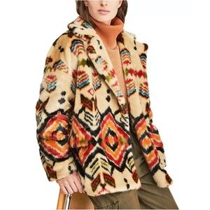 Free People Carmella Faux-Fur Coat XS